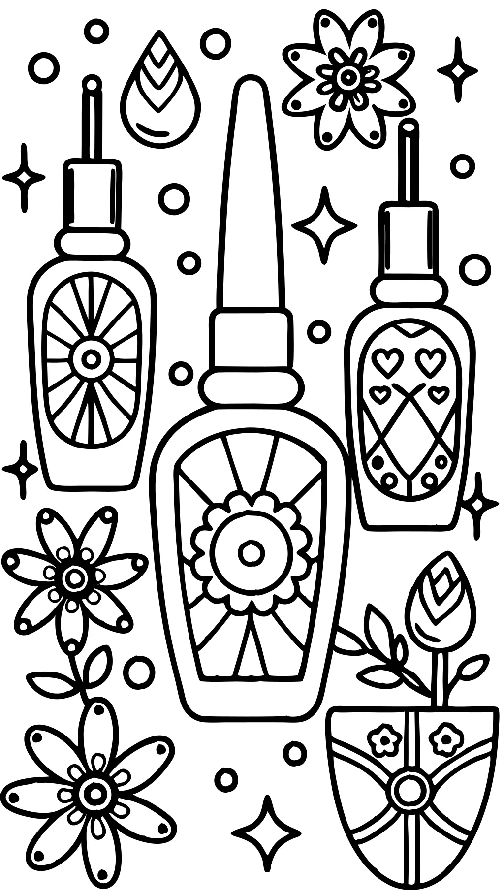 nail polish coloring pages